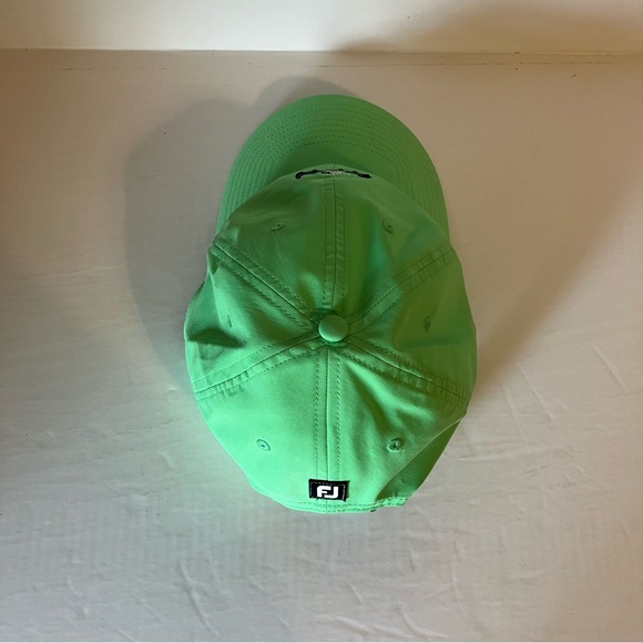 FootJoy FJ Performance Golf Hat Green Old School Logo Adjustable Strapback Cap - Picture 5 of 10